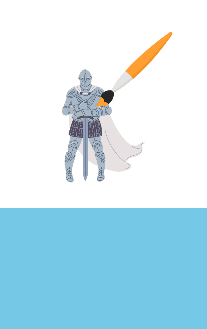 Suit of armor being painted