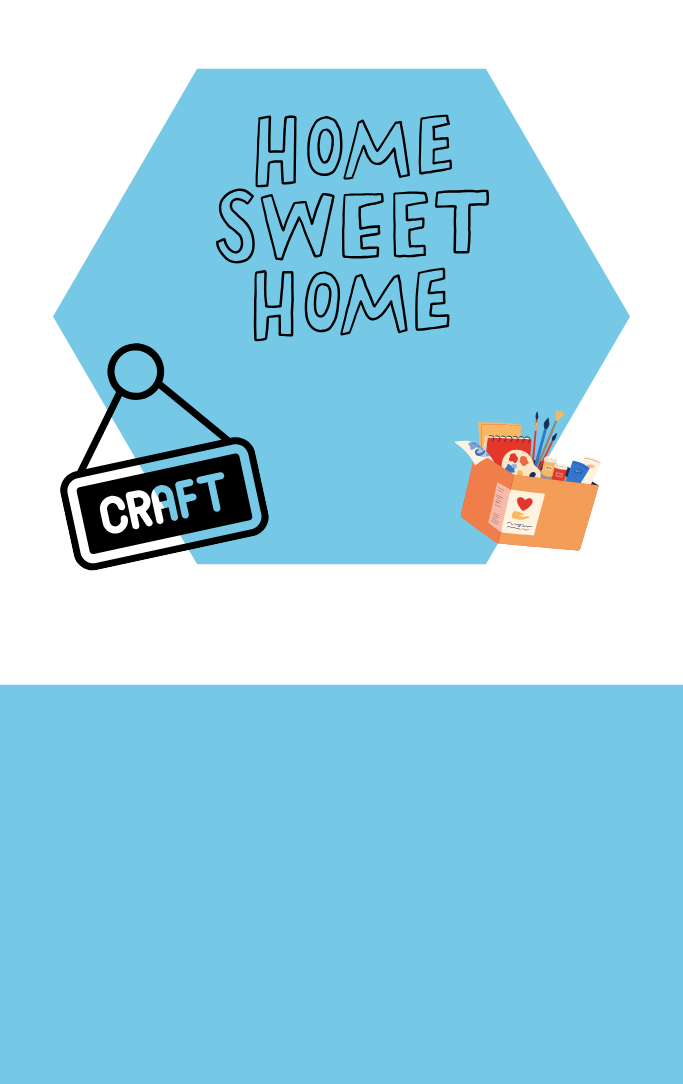 Home sweet home text surrounded by a craft sign 